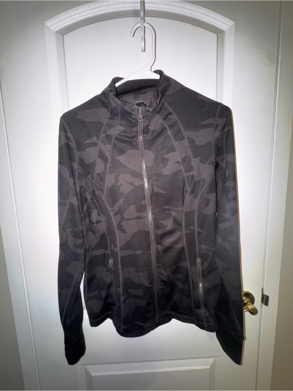 Black Camo Full-Zip Active Jacket